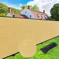 UPGRADE Privacy Screen Fence 8' x 25' Commercial Shade Cover with Brass Grommets Heavy Duty Perfect for Outdoor Back Yard-Sand, Customizable