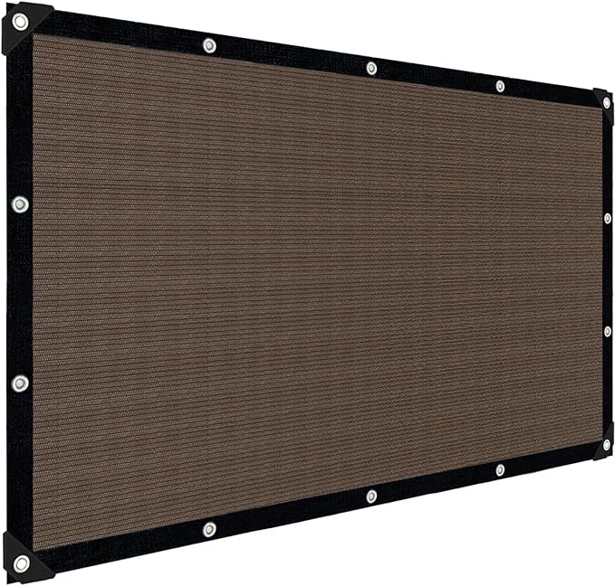Mocha Sun Shade Cloth,Pergola Shade Cover with Reinforced Grommets,90% Shade Fabric Fence Privacy Screen Balcony,Pergola Shade Cover Canopy Garden Carport Porch Deck Patio Shade Cover,4x6FT