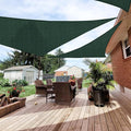 Patio Paradise 3' x 3' x 3' Sun Shade Sail Triangle Canopy Shade Cloth Fabric Sunlight Block Patio Pergola Cover HDPE Deck Awning for Outdoor Backyard Roof Shading, Green