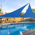 E&K Sunrise 26' x 26' x 26' Sun Shade Sail Triangle Canopy Shade Cover UV Block for Patio Backyard Garden Outdoor (Blue)