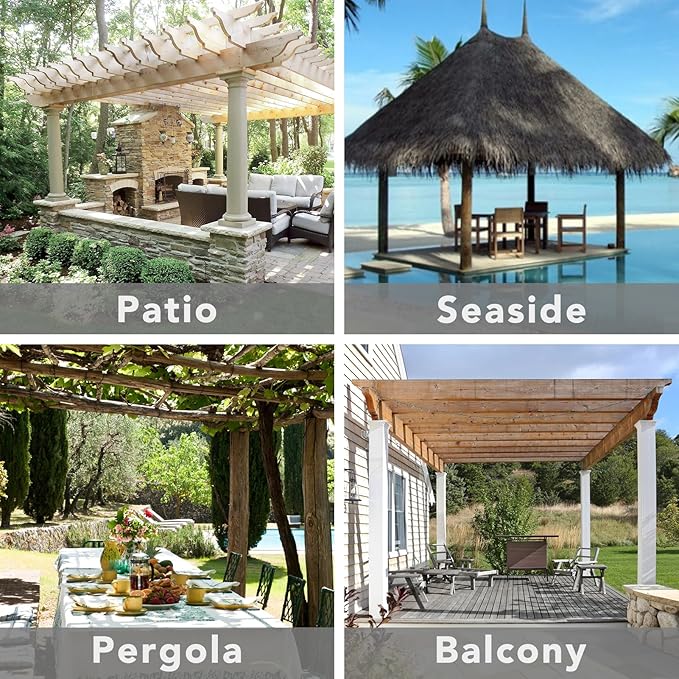 Easy-Going Outdoor Patio Curtains Detachable Tab Top Windproof Weatherproof Curtain for Cabana, Porch, Pergola and Gazebo, Tab Bottom Drape, 2 Panels, 54W x 84L inch, Yellow