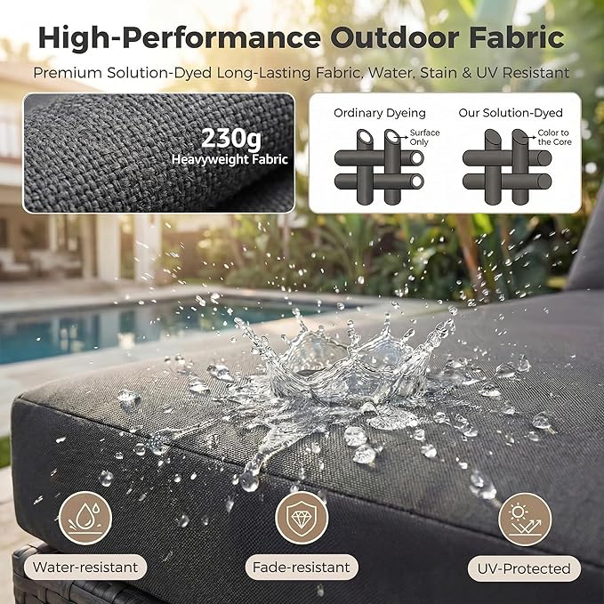 NICESOUL 11 Piece Extra Large Outdoor Furniture Sofa Set, Deep Wide PE Wicker Patio Modular Sectional with Side Tables, 29.3'' High Back Modern Luxury All-Weather Rattan Conversation for Outside, Gray