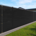 Windscreen4less Privacy Fence Screen Heavy Duty Windscreen Fencing Mesh Fabric Shade Net Cover with Brass Grommtes for Outdoor Wall Garden Yard Pool Deck, 6'x67' Black