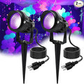 12W Black Lights for Glow Party,Purple LED Landscape Spot Lighting for Yard Garden Poster Bar Decoration,2Pack