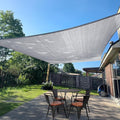 SUNLAX Sun Shade Sail 8' x 8' Silver Grey Square Canopy Sail Shade Cover UV Block Permeable Sunshade Outdoor for Patio Backyard (We Make Custom Size)