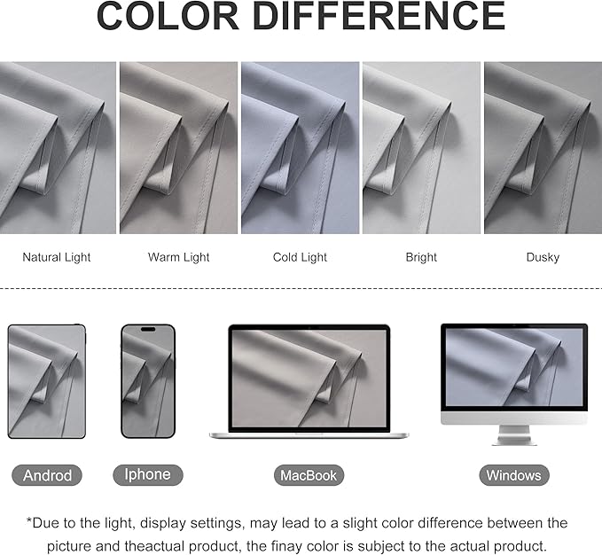 RYB HOME Extra Wide Outdoor Curtains for Patio Waterproof Heavy Duty Thermal Insulated in Summer Full Coverage Privacy for Porch, Cabana & Pool, W120 x L84, Light Grey, 1 Panel
