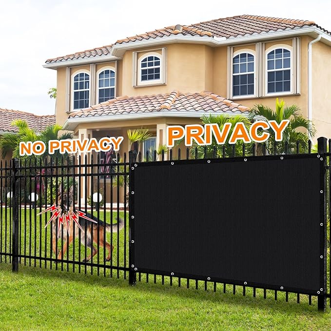 Artpuch 90% Sun Shade Cloth, 5 x 10 FT Pergola Shade Cover Canopy with Grommets, Sun Screen Fabric Tarp for Patio, Outdoor, Garden, Backyard, Black