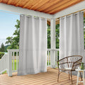 TOWN & COUNTRY BASICS Cabana Solid Heavyweight Indoor Outdoor Curtains, Light Filtering Opacity with Grommet Top, Water Repellent, 2-Pack Set, 54"x108", Cloud Grey