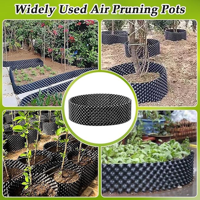 Air Pruning Containers 60 Gallon 2P New Plastic Nursery Pot Fruit Vegetable Garden Grow beds (4 ft Diameter), Black
