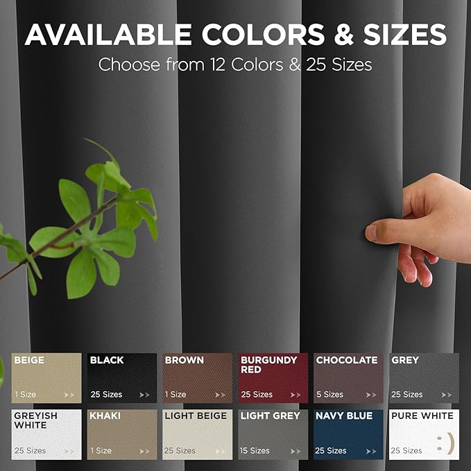 Joydeco Blackout Door Curtain for Doorway Privacy 80 Inches Long, Grommet Closet Curtain for Open Closet, Room Divider for Bedroom Living Room (Grey, 32Wx80L, 1 Panel)