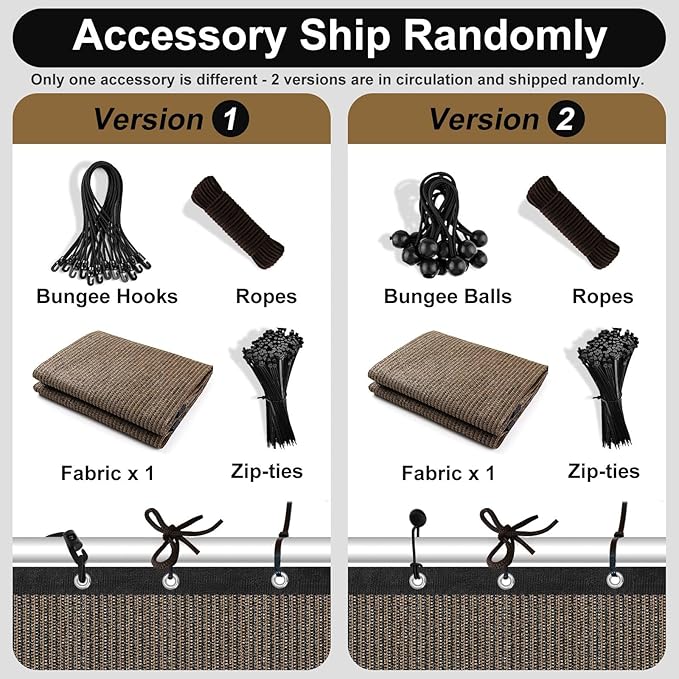 Artpuch 90% Sun Shade Cloth, 10 x 12 FT Pergola Shade Cover Canopy with Grommets, Sun Screen Fabric Tarp for Patio, Outdoor, Garden, Backyard, Mocha