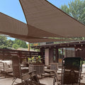 LOVE STORY Custom Size 9'x12'x15' Brown Sun Shade Sail Right Triangle Sunhsade Fabric Awning Canopy for Patio Backyard Carport Pergola (Customized)