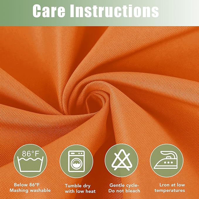 HolidayIdeas Outdoor Curtains for Patio Waterproof, 6 Panels - 54x84 Inches - Weatherproof Privacy Outsides Curtains for Cabana Porch Pergola, Sunlight & UV Blocking (Mecca Orange, Grommet Top)