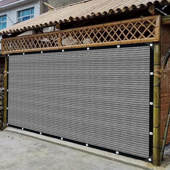 Grey Sun Shade Cloth,Pergola Shade Cover with Reinforced Grommets,90% Shade Fabric Fence Privacy Screen Balcony,Pergola Canopy Garden Carport Porch Deck Patio Shade Cover,10x16FT