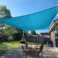 SUNLAX Sun Shade Sail 8' x 10' Turquoise Blue Rectangle Canopy Sail Shade Cover UV Block Permeable Sunshade Outdoor for Patio Backyard (We Make Custom Size)