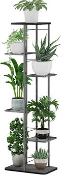 Simple Trending Plant Stand Shelf Indoor Outdoor Waterproof, 6-Tier 7 Potted Heavy Duty Metal Tall Flower Holder for Multiple Corner Display