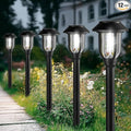 12 Pack Solar Lights Outdoor, 6000K Bright Solar Pathway Lights for Outside, Auto On/Off Waterproof Solar Powered,Landscape Lighting for Walkway, Yard, Path, Driveway, Garden