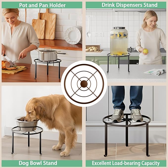 5 Pack Plant Stand Indoor Outdoor, Flower Pot Stand Plant Rack for Home Courtyard Gardens, Round Metal Corner Plant Stand for Flower Holder for Multiple Plants