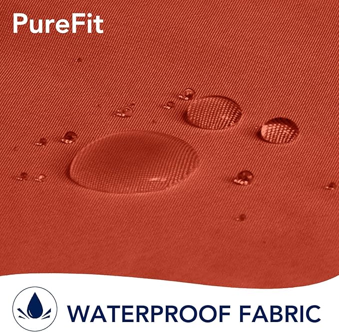 PureFit Outdoor Curtains for Patio Waterproof Weatherproof, UV Resistant Outside Curtains for Gazebo, Front Porch, Pergola, Sun Blocking Privacy Curtain, 120W x 84L inch, 1 Panel, Red Clay