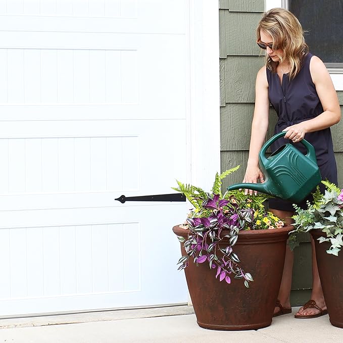 Sunnydaze 24-Inch Anjelica Large Plastic Pot for Plants - Outdoor Double-Walled Large Plastic Planter with Drillable Drainage Holes - Rust - 3pk