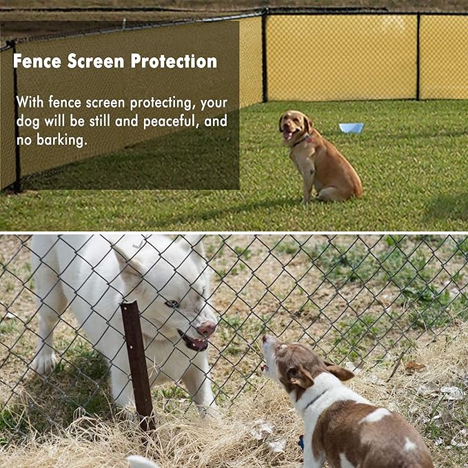 UPGRADE Privacy Fence Screen 4'x6' Sand Outdoor 90% Visibility Blockage 170 GSM Mesh Shade Cover Panels for Backyard,Balcony,Home Decoration with Zip Ties,Customized Avaliable