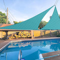 E&K Sunrise 15' x 15' x 15' Sun Shade Sail Triangle Canopy Shade Cover UV Block for Patio Backyard Garden Outdoor (Turquoise)