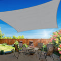 10'x13' Sun Shade Sail, UV Protection Outdoor Shade, Curved Tear Resistant Heavy Duty Sun Shade for Patio Garden, Backyard, Deck, Car Port, Playground, (Grey)