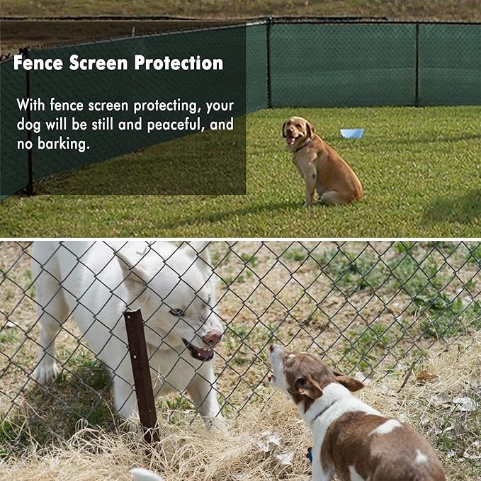 UPGRADE Privacy Fence Screen 4'x49' Dark Green Outdoor 90% Visibility Blockage 170 GSM Mesh Shade Cover Panels for Backyard,Balcony,Home Decoration with Zip Ties,Customized Avaliable