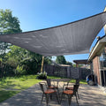 SUNLAX Sun Shade Sail 14' x 18' Dark Grey Rectangle Canopy Sail Shade Cover UV Block Permeable Sunshade Outdoor for Patio Backyard (We Make Custom Size)