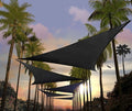 Amgo Custom Size 8' x 8' x 8' Black Triangle Sun Shade Sail Order to Make Canopy Awning UPF50+ AGSLT, 95% UV Blockage, Water & Air Permeable, 200GSM Commercial Standard (We Customize)