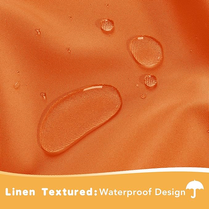 HolidayIdeas Outdoor Curtains for Patio Waterproof, 4 Panels - 54 x 84 Inch - Privacy Protection & Light Filtering Curtains Grommet Outside Curtains for Porch, Gazebo, Pergola (Mecca Orange)