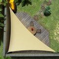Amgo Custom Size 21' x 23' x 31.1' Beige Right Triangle Sun Shade Sail Order to Make Canopy Awning UPF50+ AGSLT, 95% UV Blockage, Water & Air Permeable, 200GSM Commercial Standard (We Customize)