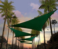 Amgo Custom Size 18' x 18' x 18' Green Triangle Sun Shade Sail UPF50+ AGTAPRT12, Order to Make Canopy Awning, 95% UV Blockage, Water & Air Permeable, Commercial Standard (We Customize)