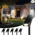 EZVALO Solar Spot Lights Outdoor IP67 Waterproof, Adjustable Solar Landscape Lights, 3 Lighting Modes Solar Spotlights for Outside Yard Garden Plant Trees Pathway Flag (Warm White-6Pack)