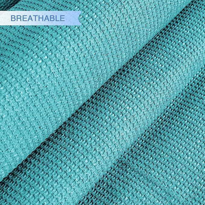 E&K Sunrise 8' x 8' x 8' Sun Shade Sail Triangle Canopy Shade Cover UV Block for Patio Backyard Garden Outdoor (Turquoise)
