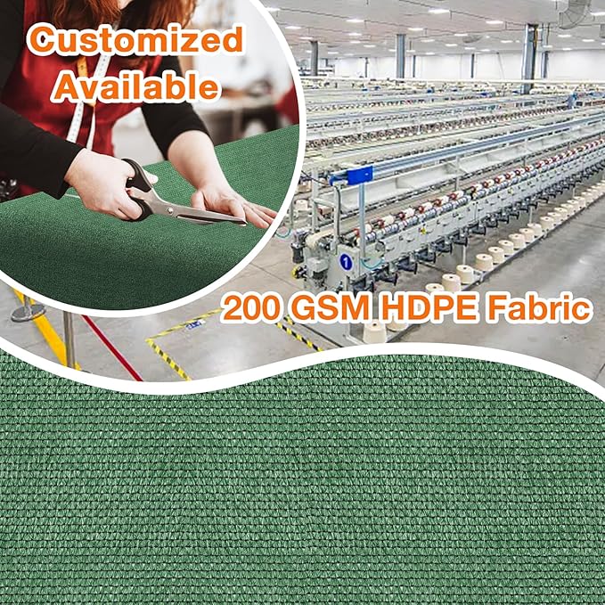 Artpuch Outdoor Pergola Shade Cover 7' X 24' Sun Shade Cloth with Grommets, 90% UV Protection Canopy Patio Privacy Screen (Customized Available) GN107, Green