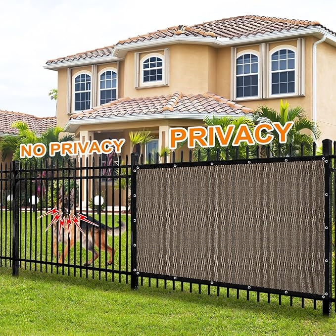 Artpuch 90% Sun Shade Cloth, 8 x 20 FT Pergola Shade Cover Canopy with Grommets, Sun Screen Fabric Tarp for Patio, Outdoor, Garden, Backyard, Mocha