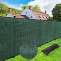 UPGRADE Privacy Screen 4' x 25' Fence Commercial Shade Cover with Brass Grommets Heavy Duty Perfect for Outdoor Back Yard, Dark Green, Customizable