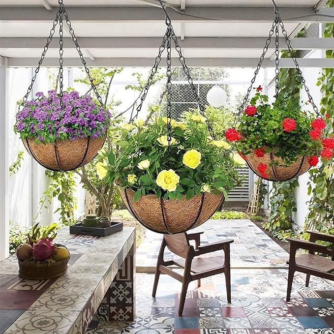 20 Inch Hanging Baskets Chain, Hanging Chains with Hooks Flower Pot Chain Replacement Plant Hangers for Planters, Bird Feeders and Lanterns (Classic, 4)