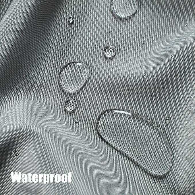 BONZER Outdoor Waterproof Curtains for Patio Wide Grommet Light Filtering Outside Curtains for Gazebo, Porch, Pergola, Pavilion, 1 Panel, 110W x 95L inch, Grey