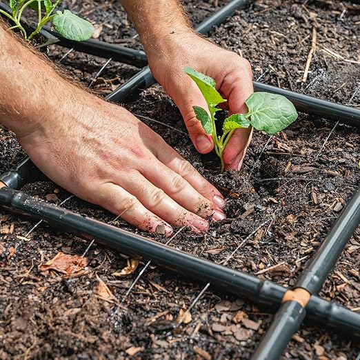 The Garden Grid | Drip Irrigation System for Garden Beds - But Better | Pre-Assembled, Waters Every Plant, 1-Minute Setup, Lasts 5-10x Longer Than Drip | USA-Made Quality | Size: 2x4 - Dims 22.5"x44"