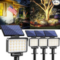Solar Spot Lights Outdoor Waterproof for Flag, Tree, House, Garden, Yard, 3 Brightness Modes Solar Powered Landscape Spotlights 4 Pack Warm White