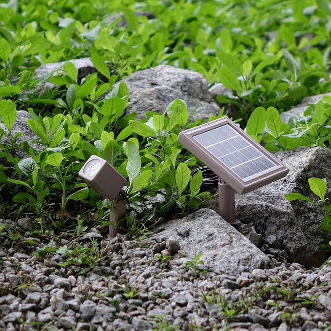 HEX 30X Twin Solar Spotlight Warm White LED Waterproof Dimmable Dusk to Dawn for Outdoor Garden Yard Landscape Pathway Downlight Uplight