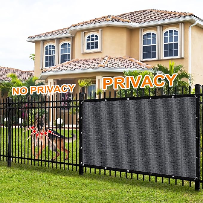 Artpuch 90% Sun Shade Cloth, 8 x 20 FT Pergola Shade Cover Canopy with Grommets, Sun Screen Fabric Tarp for Patio, Outdoor, Garden, Backyard, Dark Grey