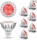 ALIDE Red MR16 GU5.3 Led Bulbs 5W,20W 35W 50W Halogen Equivalent,12V Low Voltage MR16 Led Red Bulb Spotlights for Outdoor Landscape Yard Garden Tree Pool Holiday Lighting,Not Dimmable,38 Deg,6 Pack