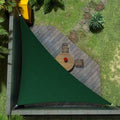 Amgo Custom Size 9' x 11' x 14.2' Green Right Triangle Sun Shade Sail UPF50+ AGTAPRT12, Order to Make Canopy Awning, 95% UV Blockage, Water & Air Permeable, Commercial Standard (We Customize)