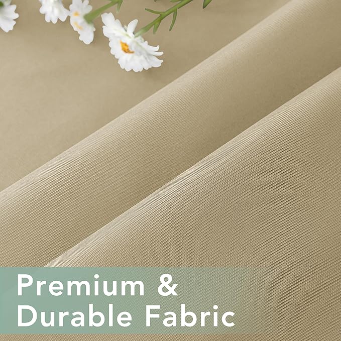Outdoor Curtains for Patio Waterproof 6 Panels - Windproof, Privacy, Weatherproof Outside Drapes for Gazebo Pergola Porch, Grommet Top and Tab Bottom, 54x84 Inch, Cream