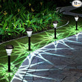 GIGALUMI 12 Pack Solar Lights Outdoor Waterproof, Outdoor Solar Lights for Yard, Solar Garden Lights, Yard Decorations Outdoor for Pathway, Patio, Garden, Driveway, Lawn, and Landscape(Cold White)