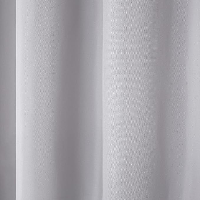TOWN & COUNTRY BASICS Cabana Solid Heavyweight Indoor Outdoor Curtains, Light Filtering Opacity with Grommet Top, Water Repellent, 2-Pack Set, 54"x108", Cloud Grey