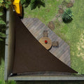 Amgo 12' x 12' x 17' Brown Right Triangle Sun Shade Sail UPF50+ Canopy Awning AGSLT, 95% UV Blockage, Water & Air Permeable, 200GSM Heavy Duty Commercial and Residential (We Make Custom Sizes)